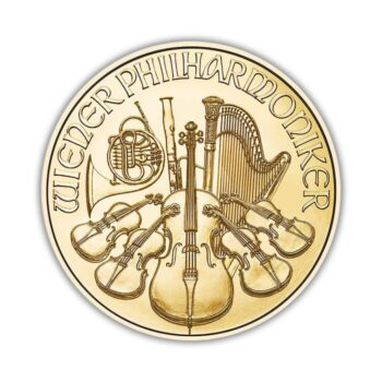 Wiedeńscy Filharmonicy, złota moneta bulionowa, 1/2 uncji złota