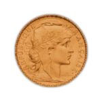 Złota moneta 20 franków Marianne z kogutem – francuski klasyk z lat 1899–1914, wykonany ze 100-procentowego złota, ceniony przez inwestorów i kolekcjonerów.