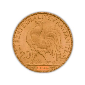 Złota moneta 20 franków Marianne z kogutem – francuski klasyk z lat 1899–1914, wykonany ze 100-procentowego złota, ceniony przez inwestorów i kolekcjonerów.