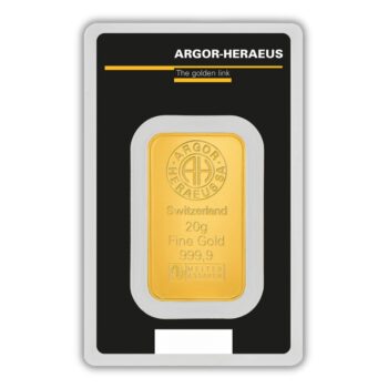 Sztabka złota 20 gramów, Argor-Heraeus